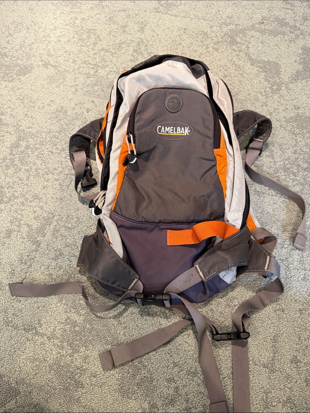 CamelBak Gray and Orange Men's Hydration Backpack with insulated tube